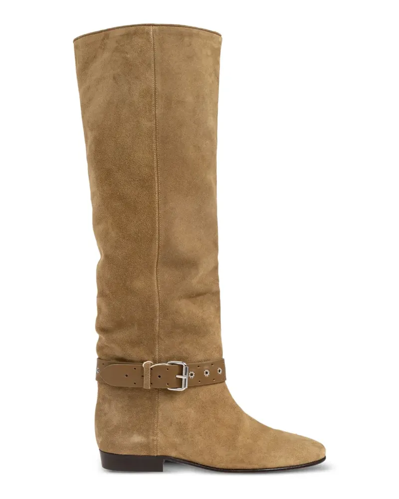 Isabel Marant Rilton buckle-strap boots - Nude Nude