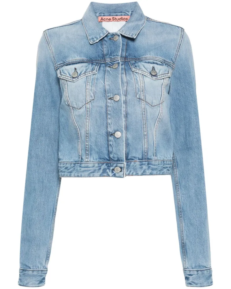 Acne Studios Gekürzte Jeansjacke - Blau Blau