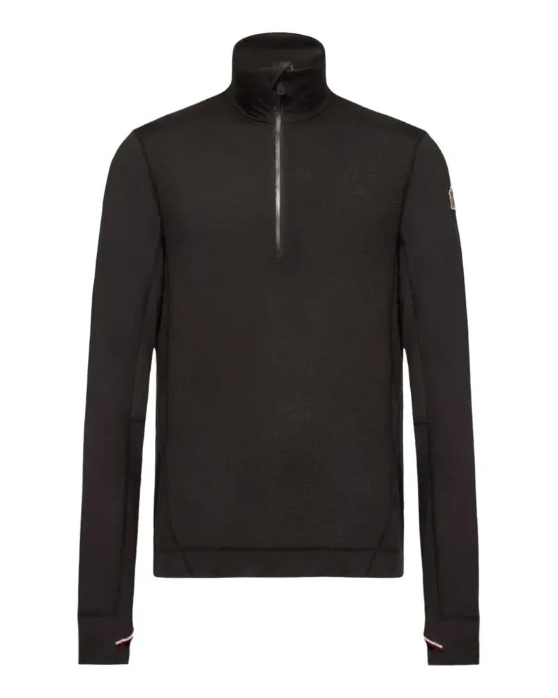 Moncler Gestricktes T-Shirt mit Rollkragen - Schwarz Schwarz