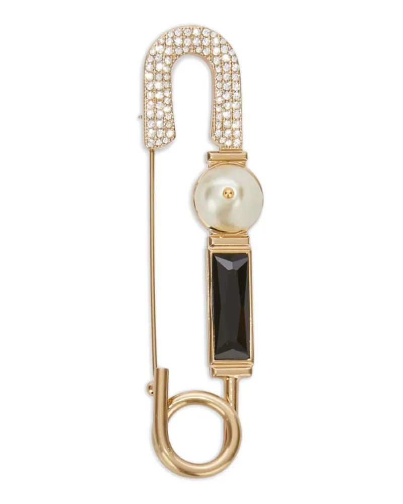 Ermanno Scervino Haarspange mit Perlen - Gold Gold