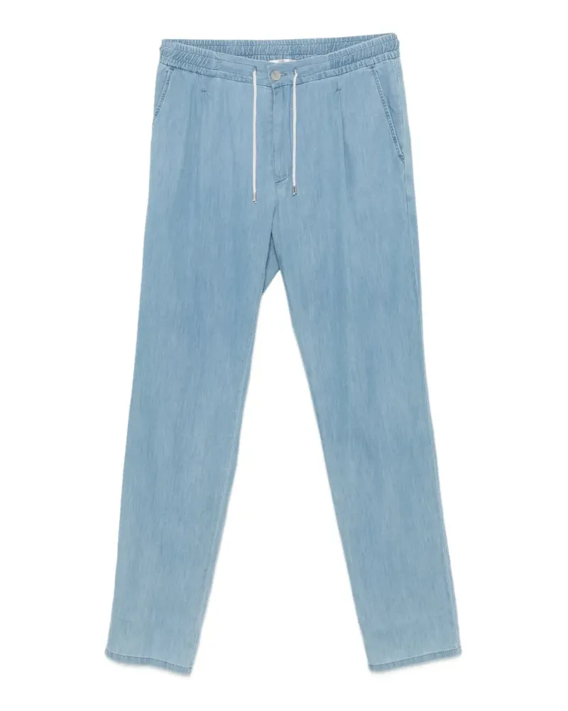 PANICALE Cashmere Hose mit Kordelzug - Blau Blau
