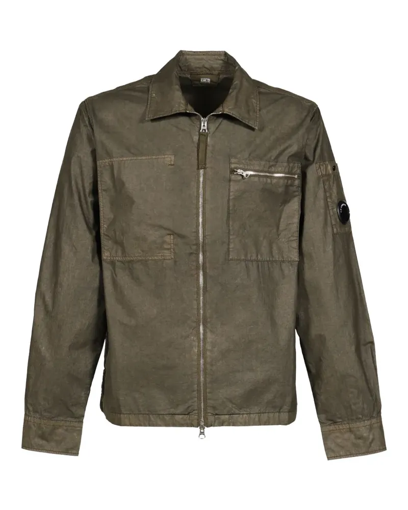 C.P. Company Hemdjacke mit Lens-Print - Grün Grün