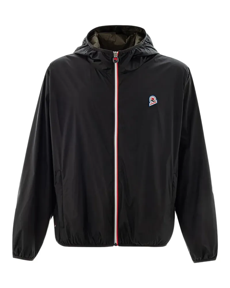 Invicta Kapuzenjacke mit Logo-Patch - Schwarz Schwarz