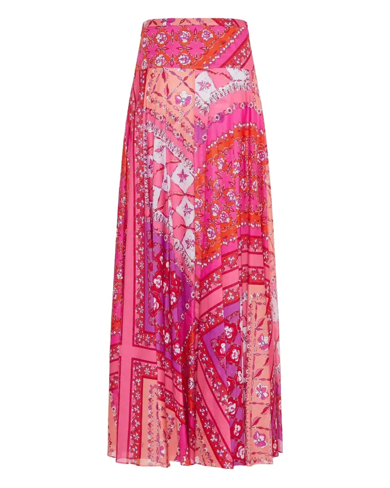 Emilio Pucci Maxirock im Patchwork-Look - Rosa Rosa