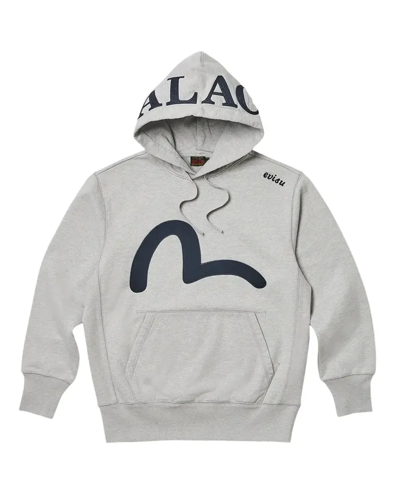 PALACE x Evisu Seagull hoodie - Grau Grau