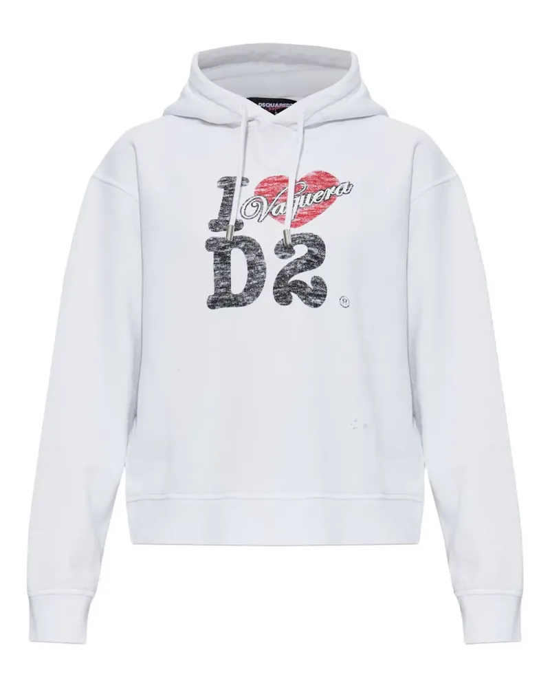 Dsquared2 x Vaquera logo-print hoodie - Weiß Weiß
