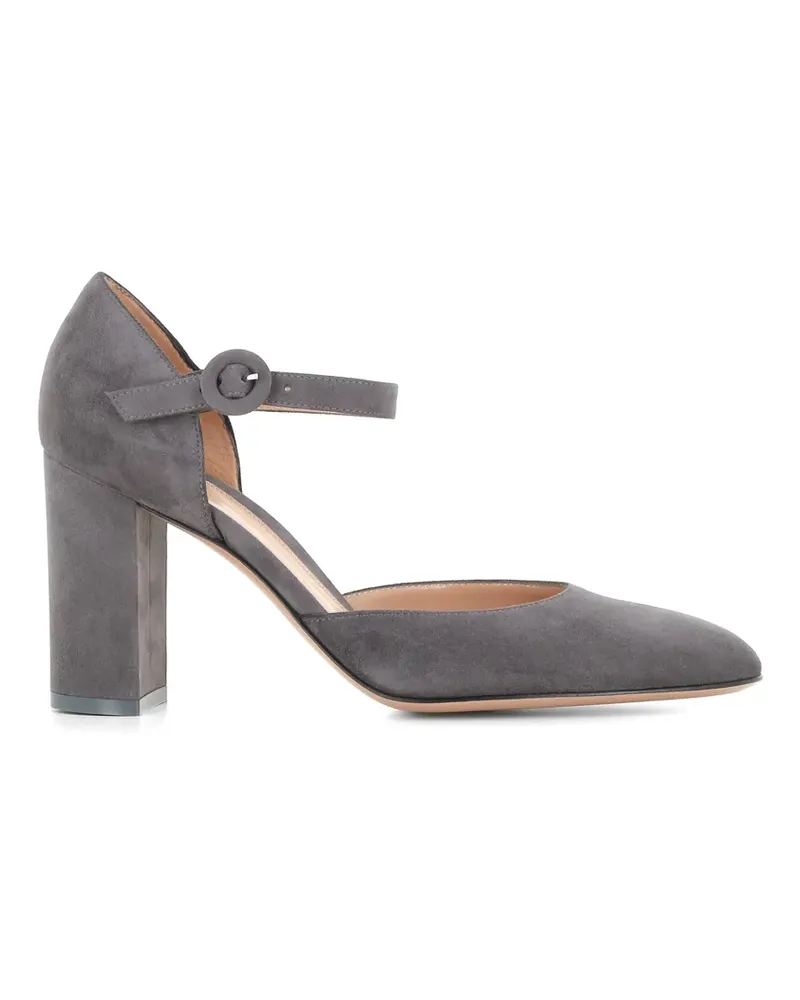 Gianvito Rossi Lisa D'Orsay Pumps aus Wildleder mit Absatz - Grau Grau