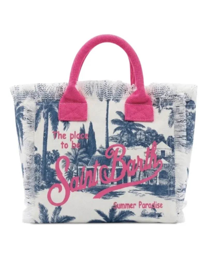MC2 Saint Barth Colette Strandtasche mit Landschafts-Print - Weiß Weiß