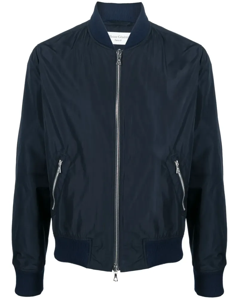 Officine Generale Bomberjacke mit Schimmeroptik - Blau Blau