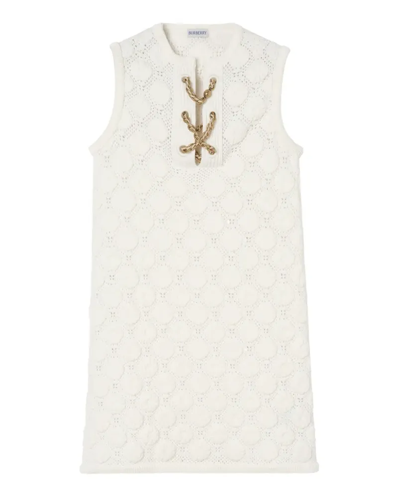 Burberry Gehäkeltes Kleid aus Baumwollgemisch - Weiß Weiß