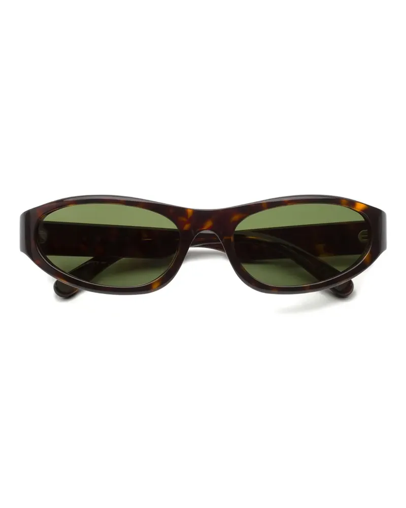 Marni Yozamei Sonnenbrille mit ovalem Gestell - Braun Braun