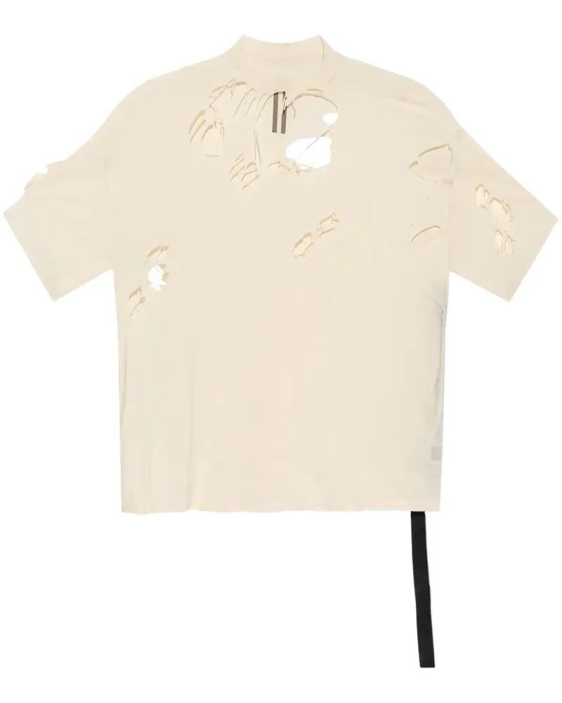 DRKSHDW by Rick Owens T-Shirt in Distressed-Optik - Nude Nude