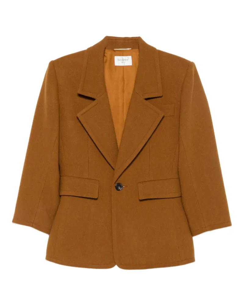 Saint Laurent Blazer mit fallendem Revers - Braun Braun