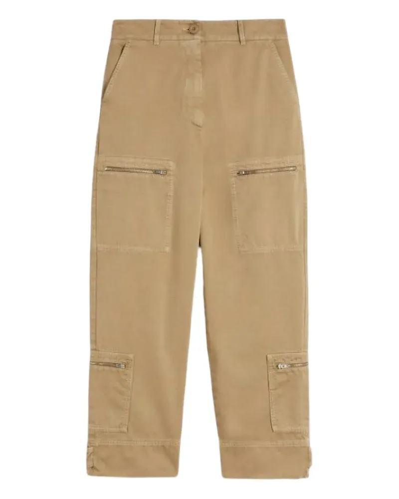 Max Mara Hose mit Reißverschlusstasche - Nude Nude