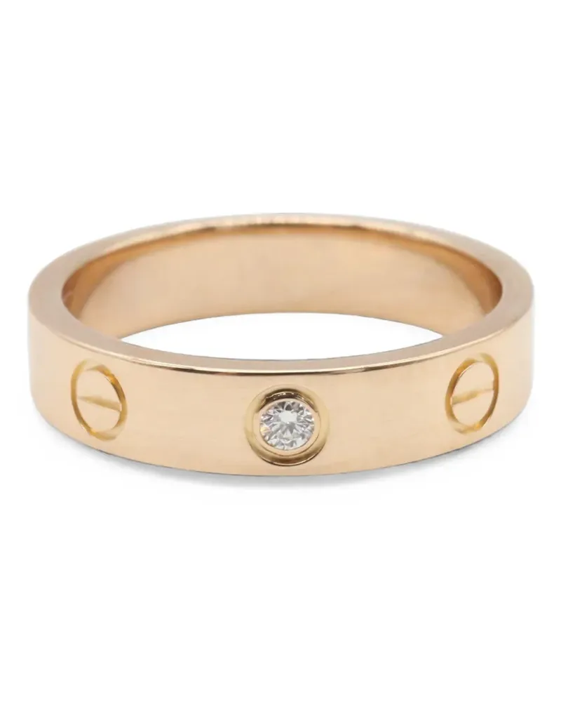 Cartier 2010s mini Love Ring mit Diamant - Rosa Rosa
