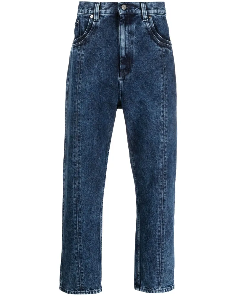 Namacheko Halbhohe Straight-Leg-Jeans Blau