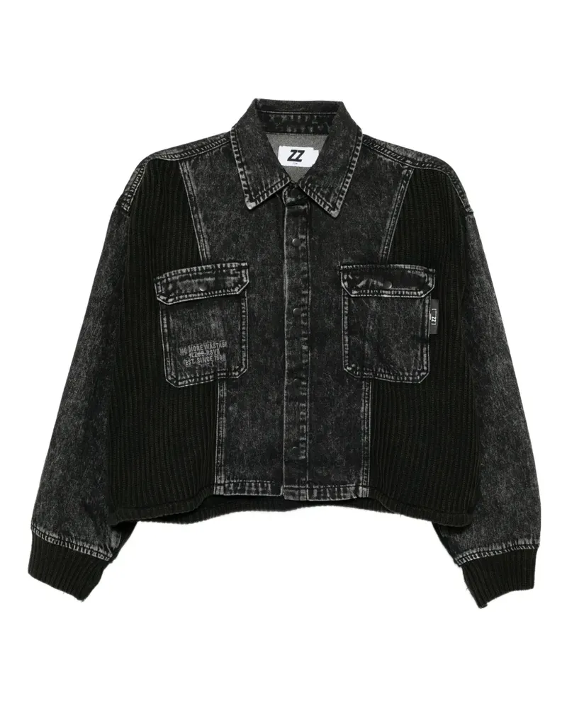 Izzue Jacke mit Logo-Stickerei - Schwarz Schwarz