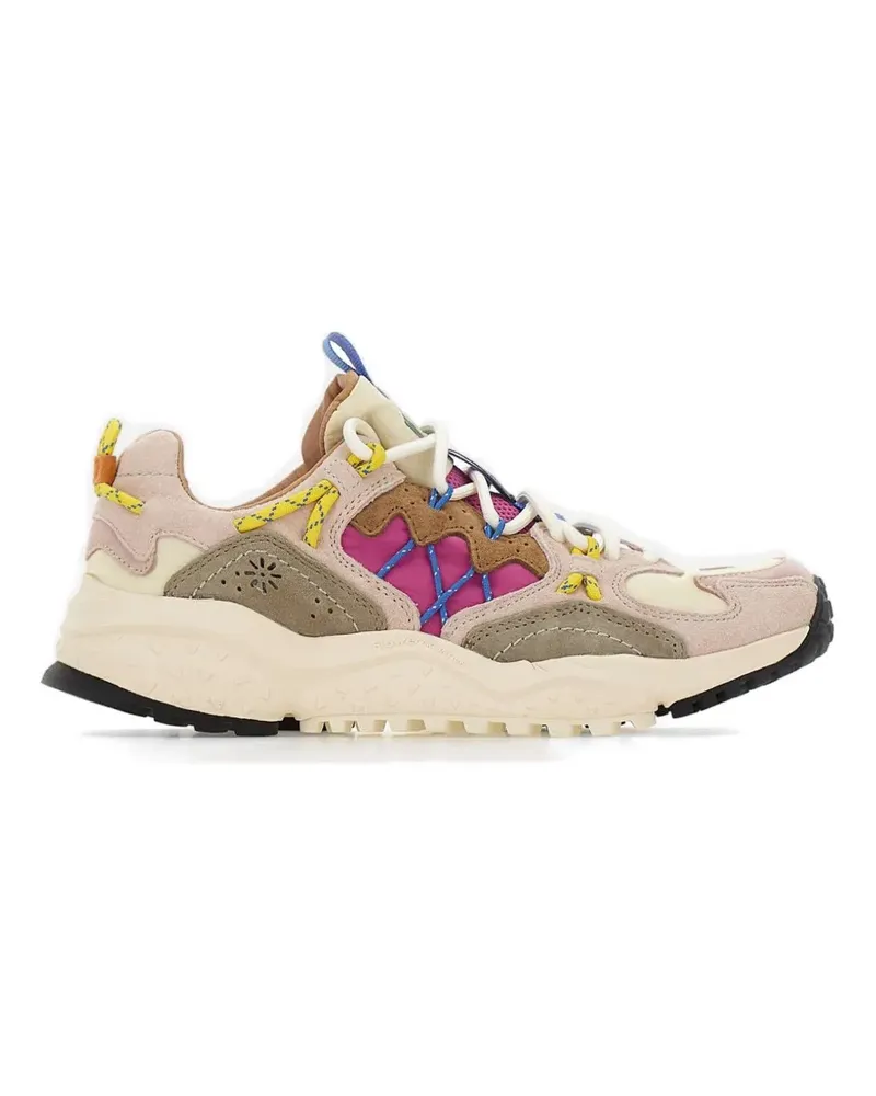 Flower MOUNTAIN Yamabushi suede-inserts sneakers - Nude Nude
