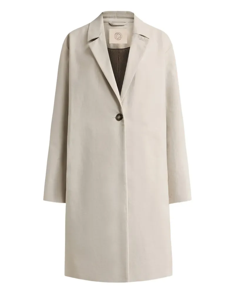12 STOREEZ Einreihiger Mantel - Nude Nude