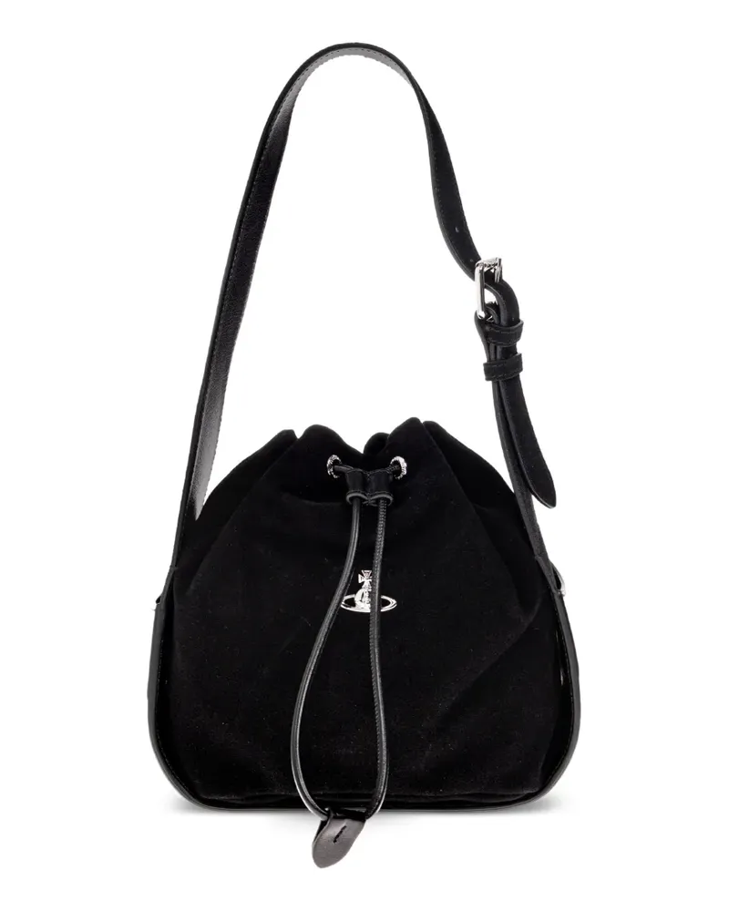 Vivienne Westwood Stacey Beuteltasche mit Lederbesatz - Schwarz Schwarz