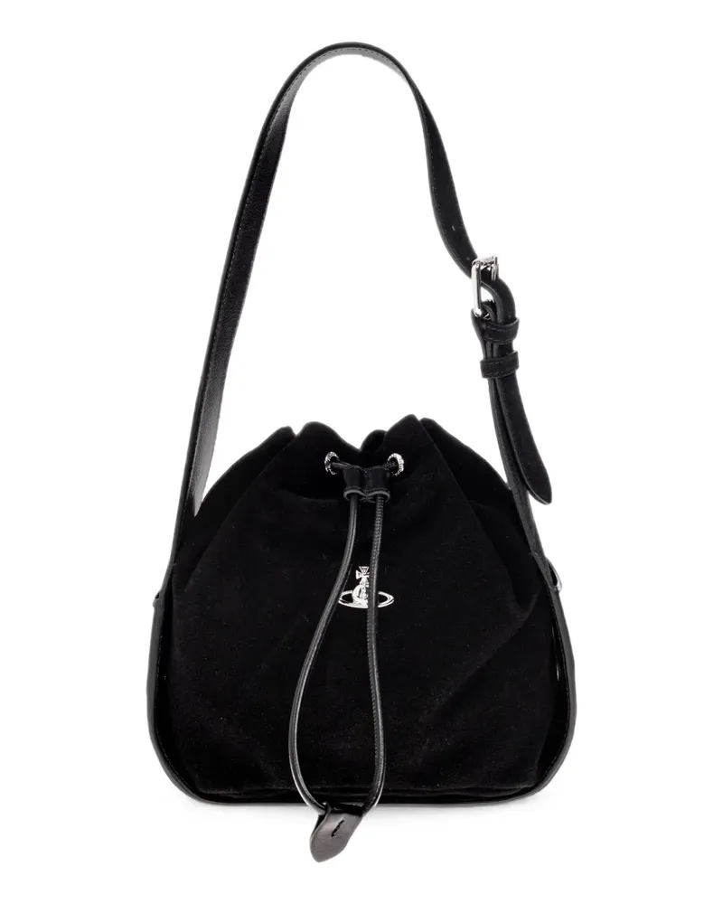 Vivienne Westwood Stacey leather-trim bucket bag - Schwarz Schwarz