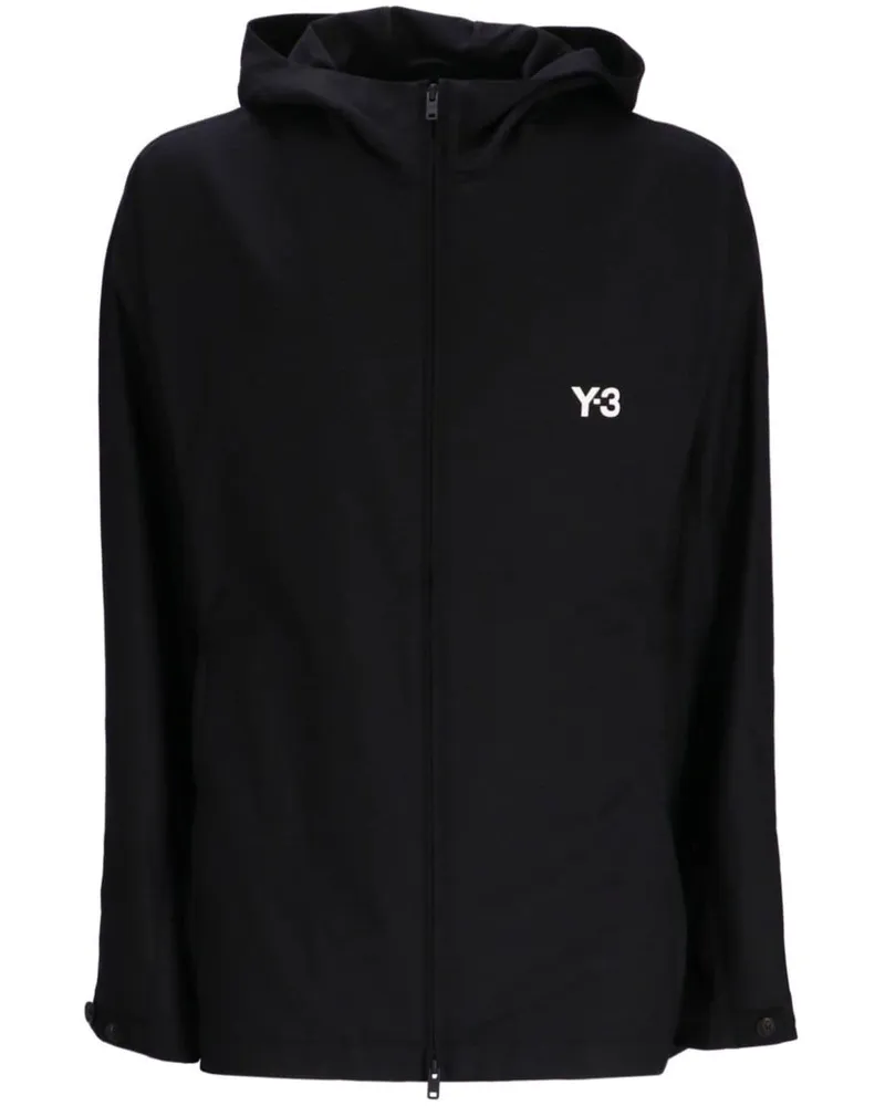 Y-3 Sportjacke mit Logo-Print - Schwarz Schwarz