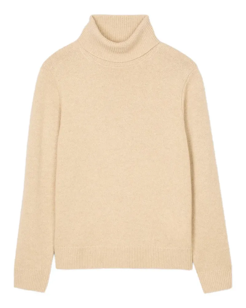 Sandro Gerippter Rollkragenpullover - Nude Nude