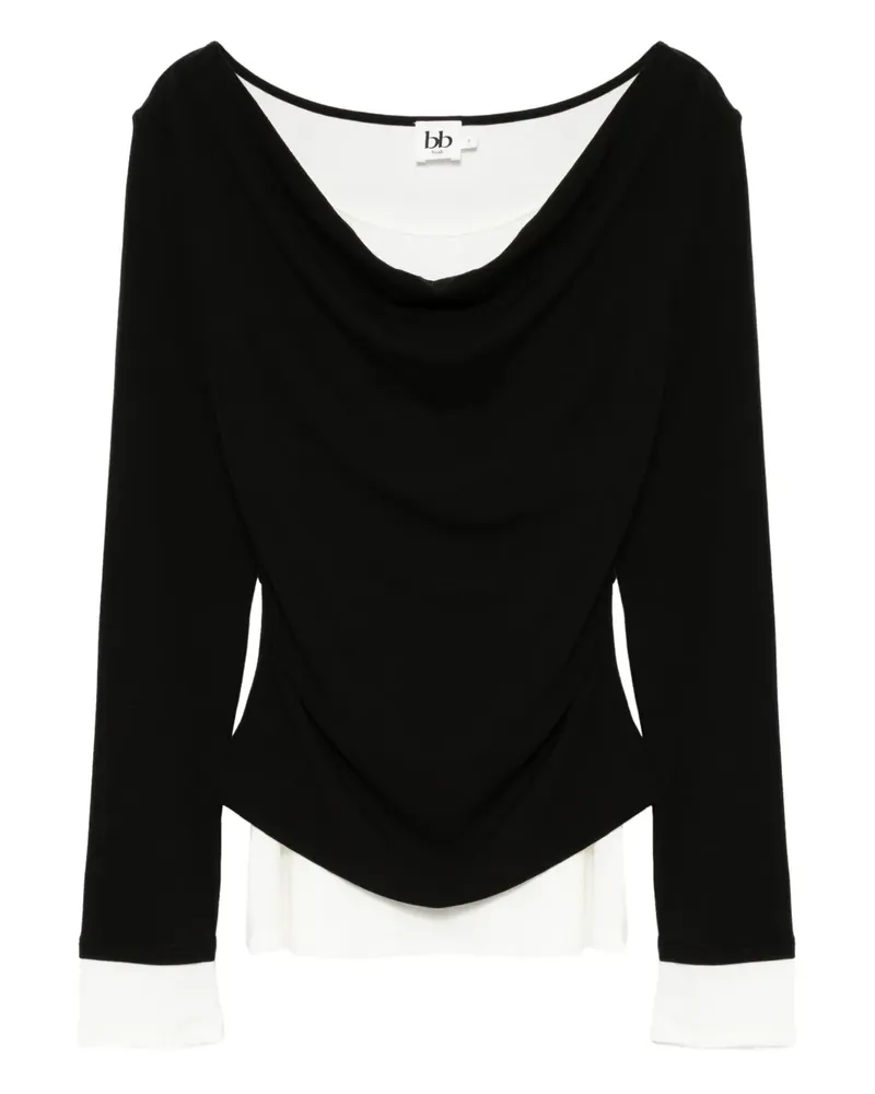 b+ab T-Shirt im Layering-Look - Schwarz Schwarz
