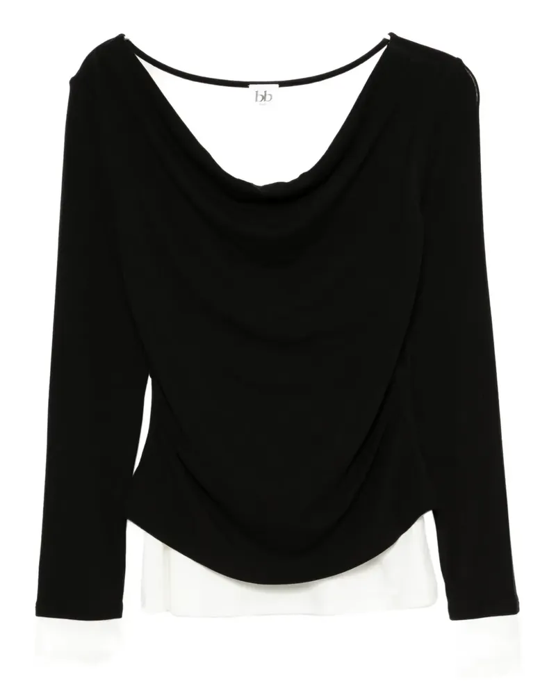 b+ab T-Shirt im Layering-Look - Schwarz Schwarz