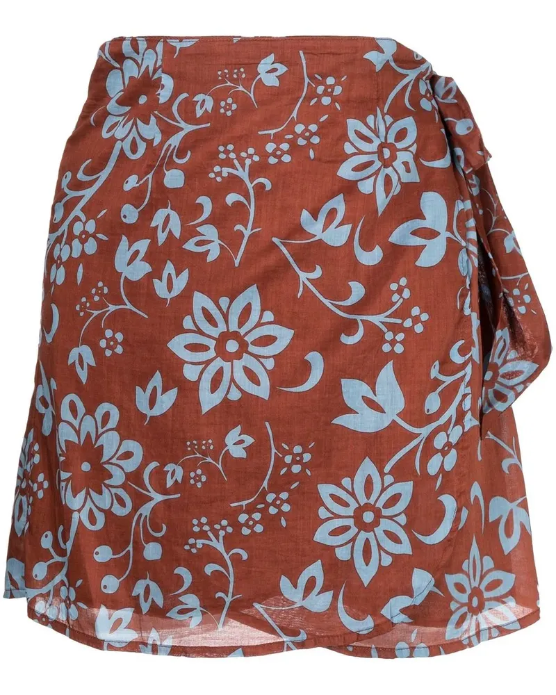 Faithfull The Brand Minirock mit Print - Braun Braun