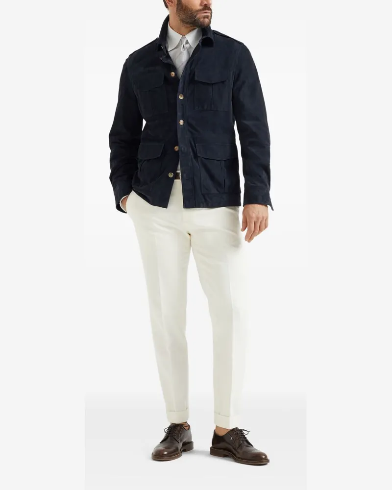 Brunello Cucinelli Hose aus Gabardine - Weiß Weiß