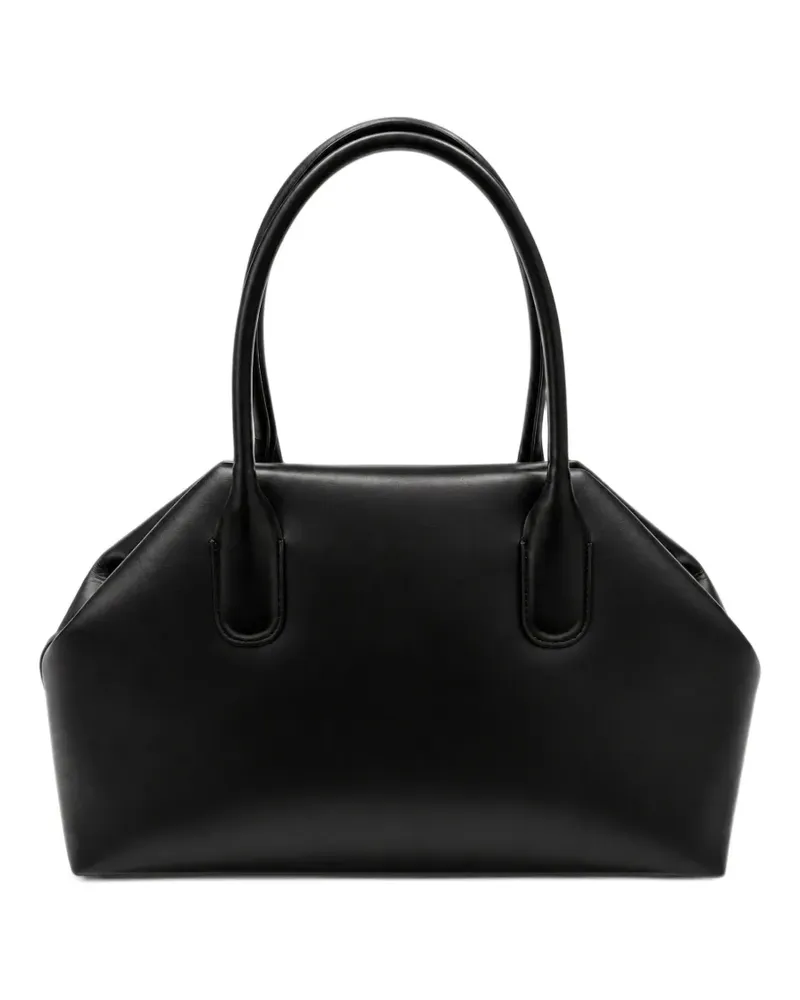 THEMOIRÈ medium Talia Trunk embossed-logo gusseted tote bag - Schwarz Schwarz