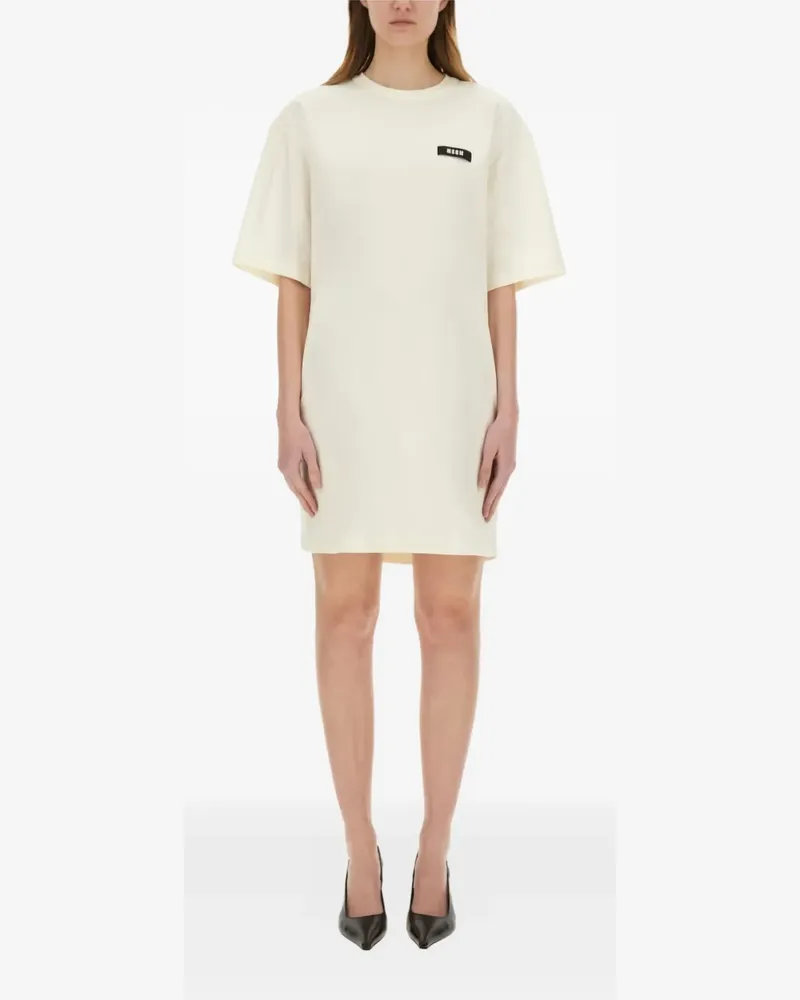 MSGM Minikleid mit Logo-Patch - Nude Nude