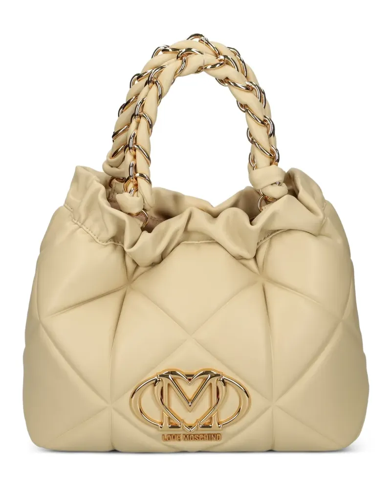 Moschino quilted bucket bag - Nude Nude