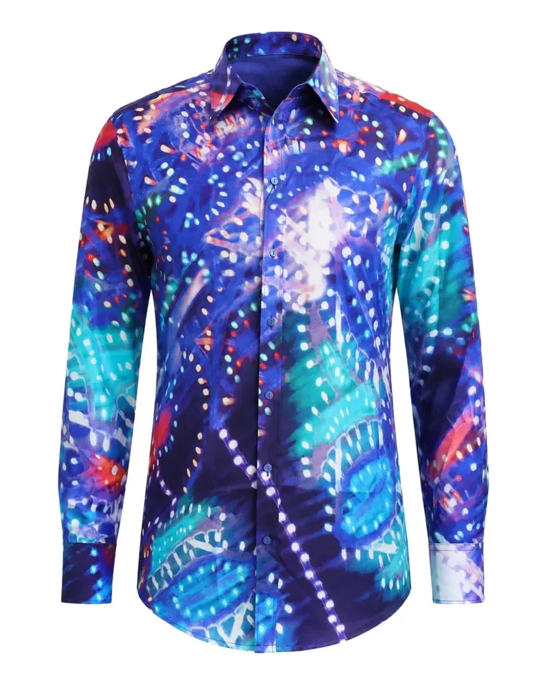Dolce & Gabbana Luminarie Martini Hemd - Blau Blau