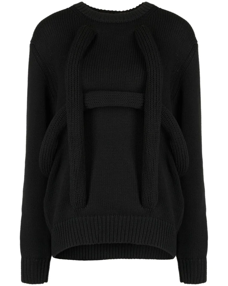 Comme des Garçons Pullover mit tiefen Schultern - Schwarz Schwarz