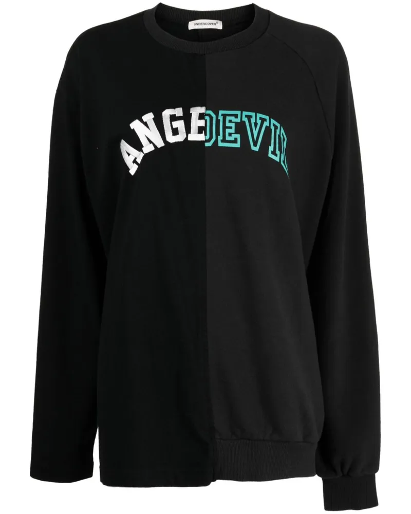 Undercover Geripptes Sweatshirt Schwarz