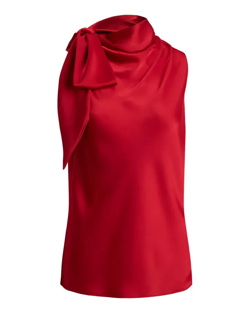 Ralph Lauren Top mit Schleifenkragen - Rot Rot