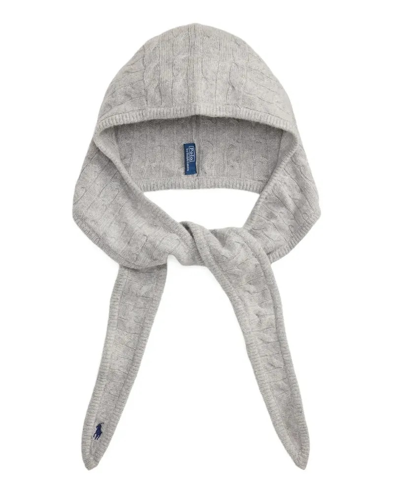 Ralph Lauren Rundschal mit Zopfmuster-Pony - Grau Grau