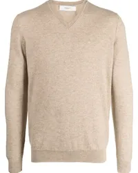 Pringle of Scotland Kaschmirpullover mit V-Ausschnitt Nude