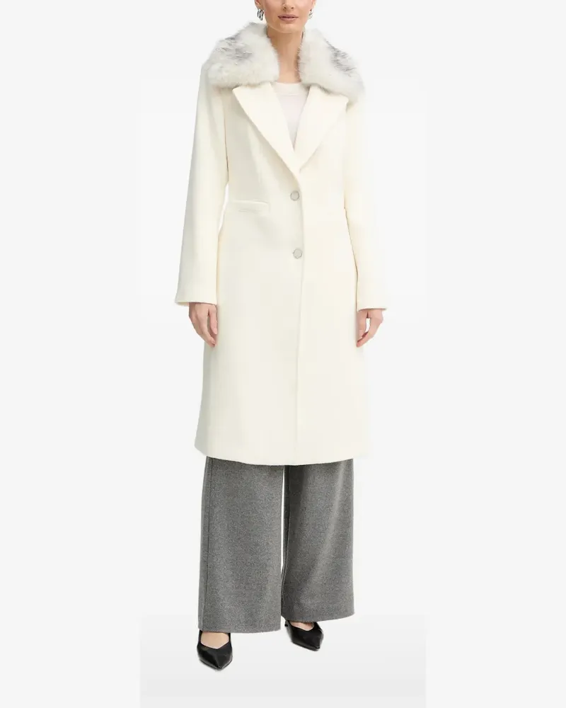 Guess faux-fur collar coat - Nude Nude