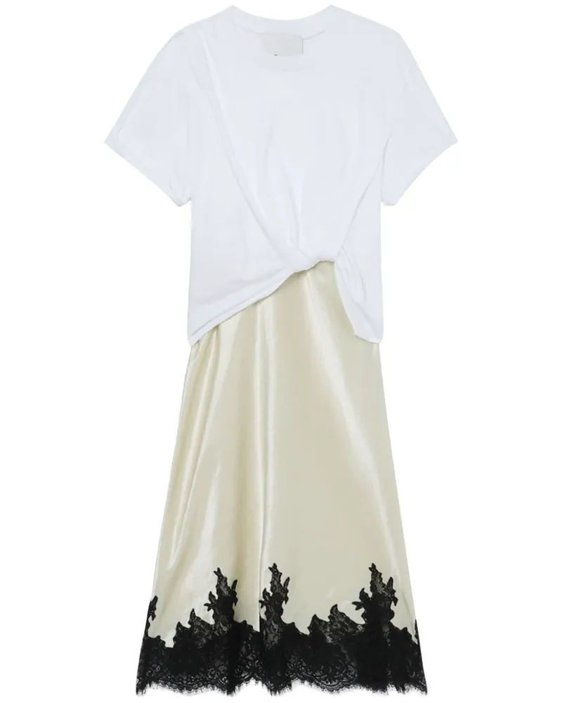 3.1 phillip lim T-Shirtkleid mit Knotendetail Nude