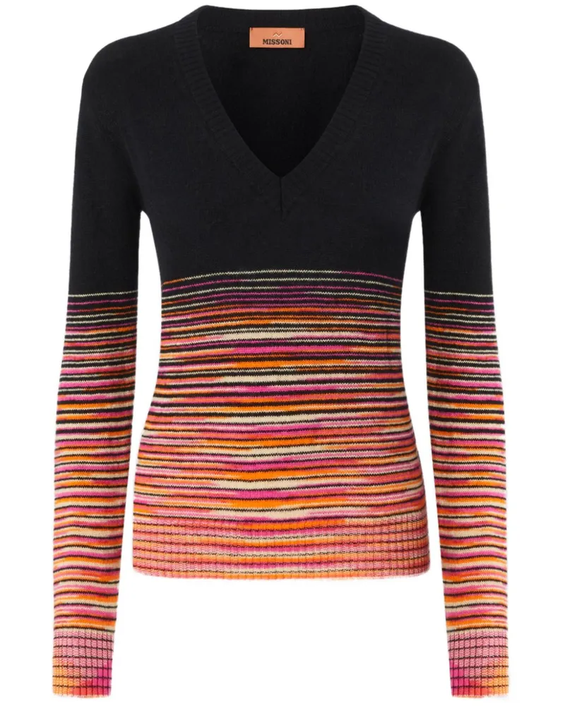 Missoni Kaschmirpullover mit Farbverlauf-Optik - Schwarz Schwarz