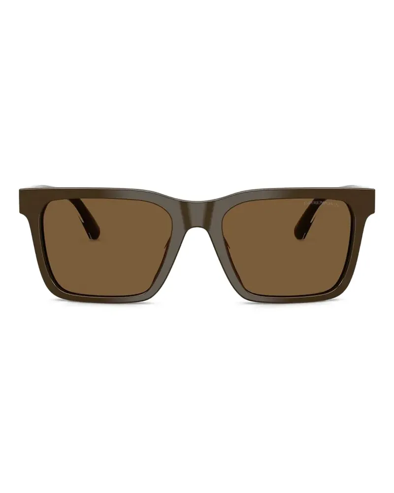 Emporio Armani rectangle-frame sunglasses - Braun Braun