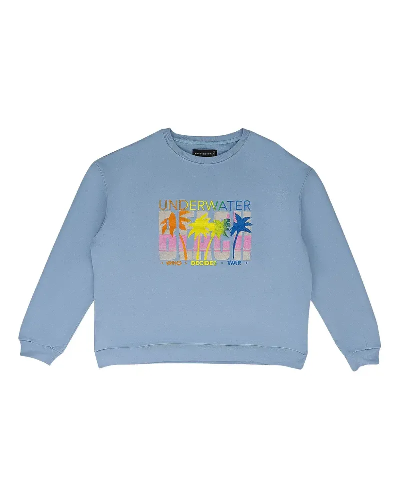 WHO DECIDES WAR Sweatshirt mit grafischem Print - Blau Blau