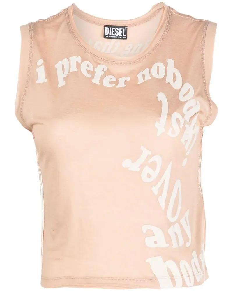Diesel Top mit Print - Nude Nude