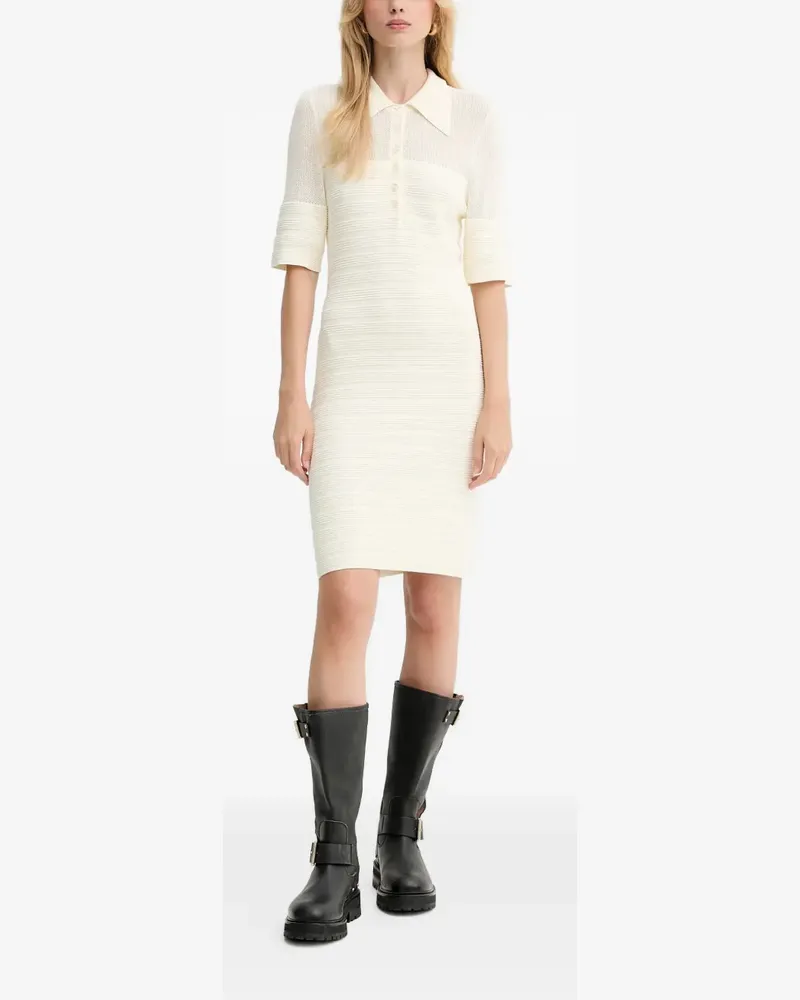 Gestuz polo-collar mini dress - Nude Nude