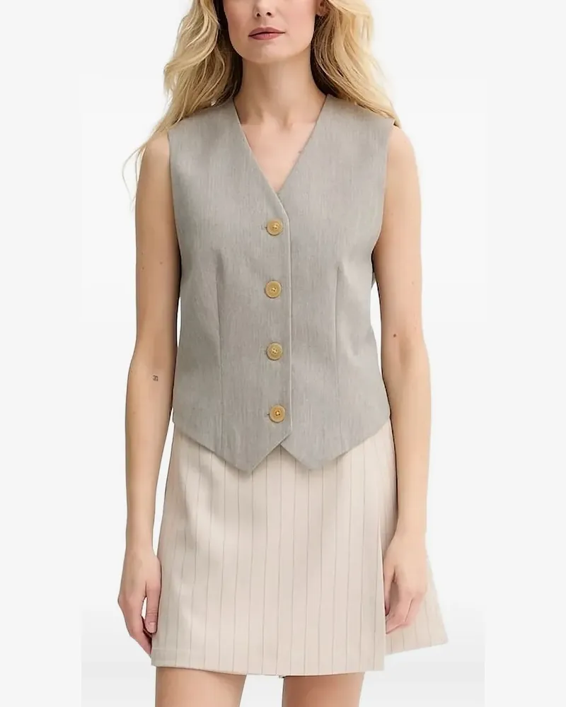 By Malene Birger Occa buttoned sleeveless vest - Grau Grau