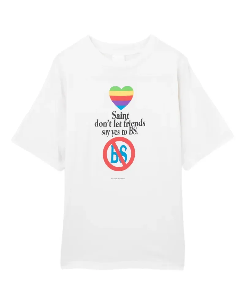 SAINT MXXXXXX T-Shirt mit grafischem Print - Weiß Weiß