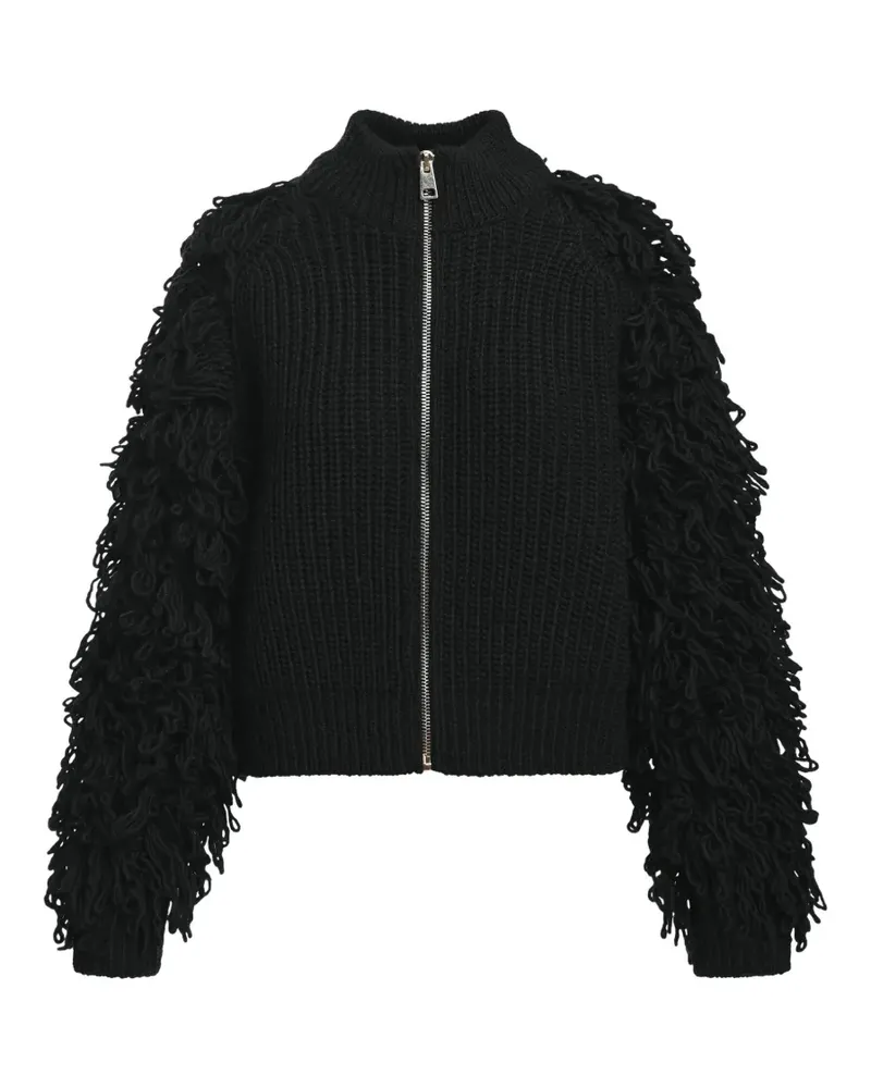 Essentiel Klush Cardigan mit Stehkragen - Schwarz Schwarz
